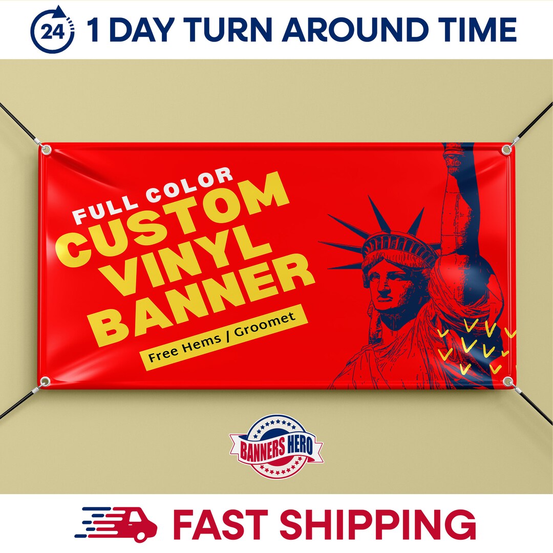 Full Color Custom Vinyl Banners, Custom Size Vinyl Banner, Custom Vinyl
