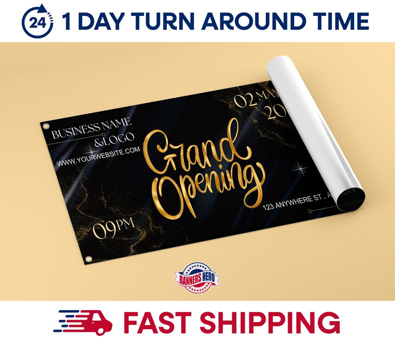 Best Seller Grand Opening Banner, Opening Banner, Full Color Vinyl