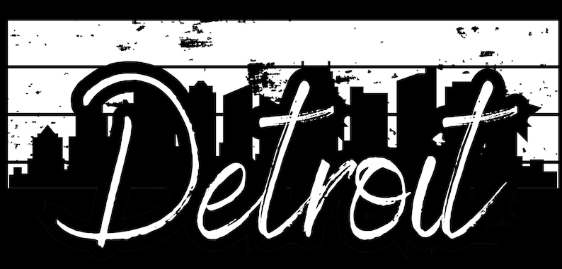 Detroit Cursive Bold Detroit Skyline PNG, Vibrant Colors (bundle of 5 Files) - Etsy