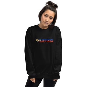 Filipinas (escritura de bandera) -Sudadera unisex