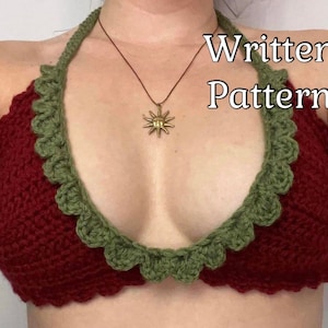 Written Pattern - Strawberry Crochet Top Digital Download PDF