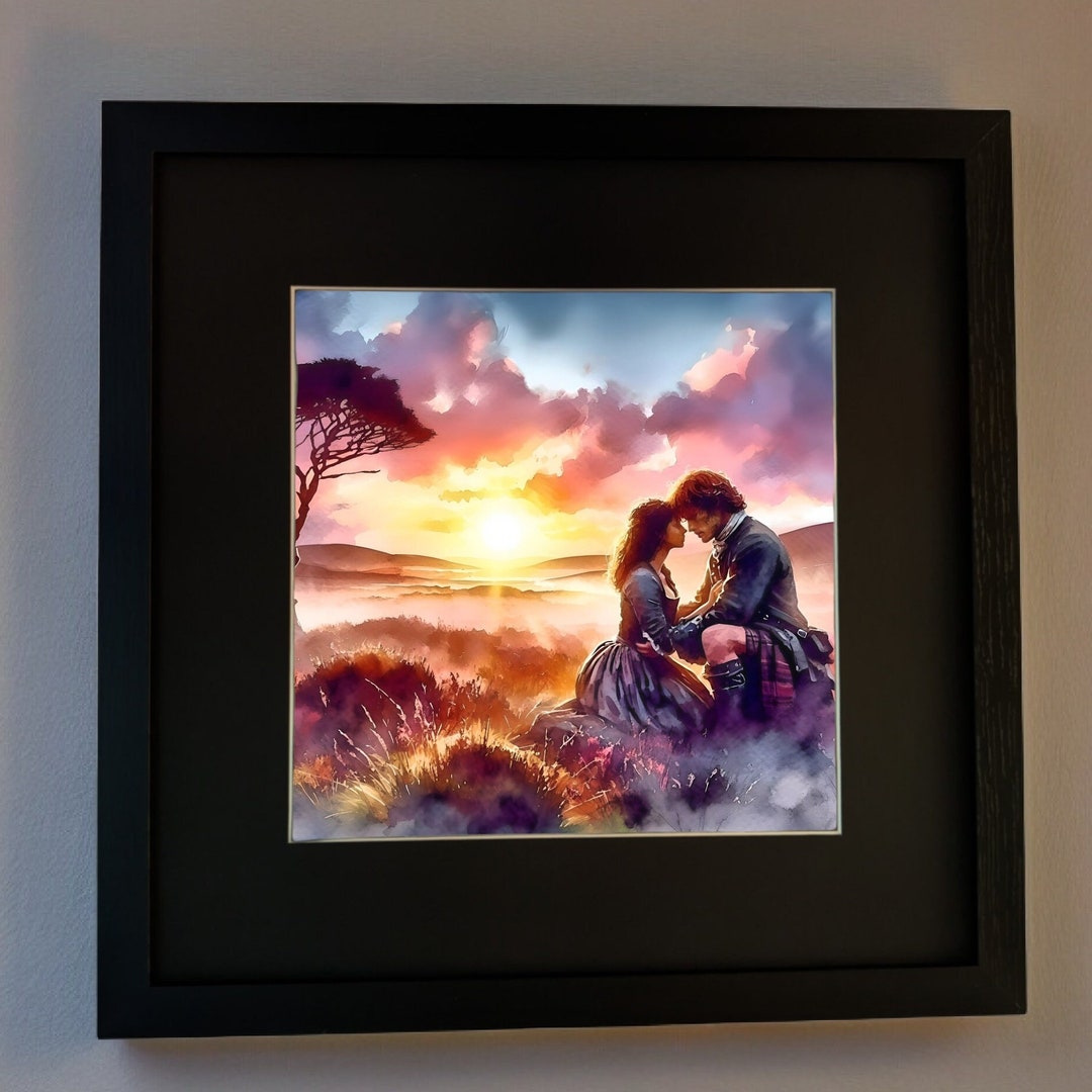 Outlander Print: Jamie and Claire, Eve of Culloden (21cm X 21cm) - Etsy