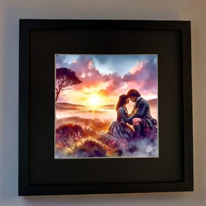 Outlander Print: Jamie and Claire, Eve of Culloden (21cm x 21cm)