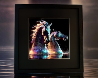 Scottish digital wall art print, room decor - The Kelpies - Scottish Highlands