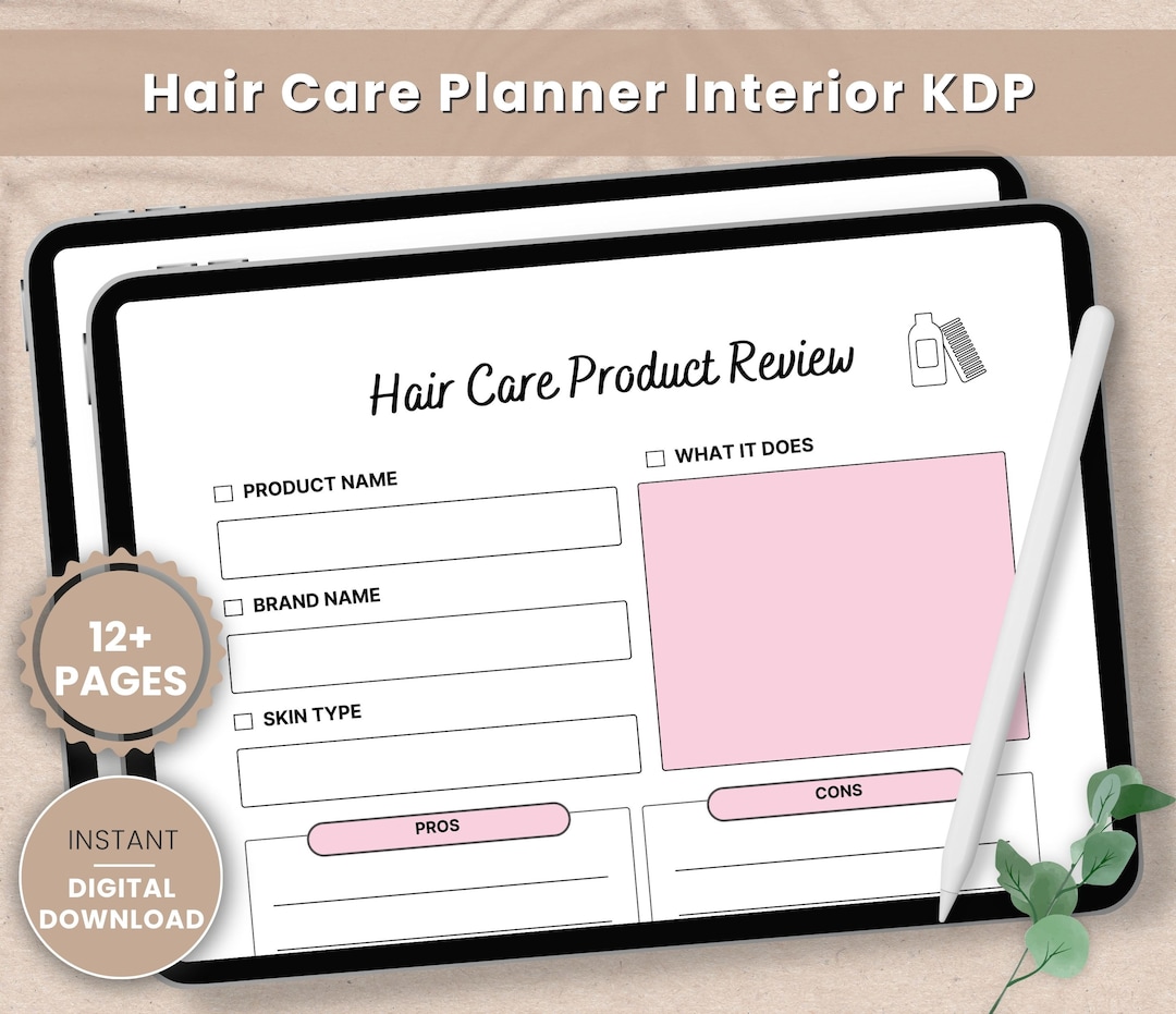 Hair Care Planner Editable Templates, Printable Monthly Budget, Monthly ...
