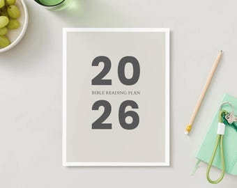 2026 One Year Bible Reading Plan | Printable Bible Read Through | Digital Download