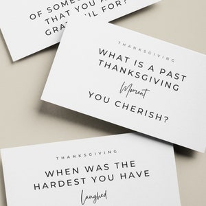 Cartes de conversation de Thanksgiving pour une conversation significative Questions brise-glace Démarreurs de conversation Jeu de Thanksgiving et de la fête des amis