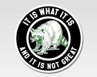 It Is What It Is And It Is Not Great Funny Car Meme Sticker Decal
