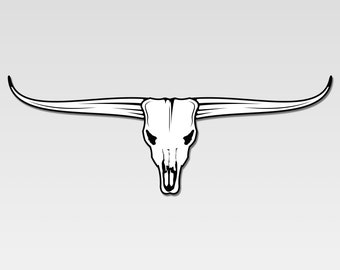 Longhorn Bull Vinyl Car Windscreen Window Sticker Decal