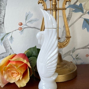Vintage 1972 Avon ‘Swan Lake’ Cologne Bottle | Art Deco Milk Glass Perfume Decanter | Gatsby Vanity Gift for Her or Him | Charisma Cologne