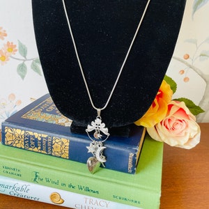 Vintage Kirk’s Folly Crystal Cross Pendant Necklace: Aurora Borealis Fantasy Jewelry