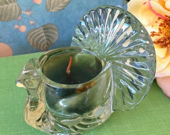 Vintage Avon Shimmering Peacock Candle Holder with Box - 1979 Collectible