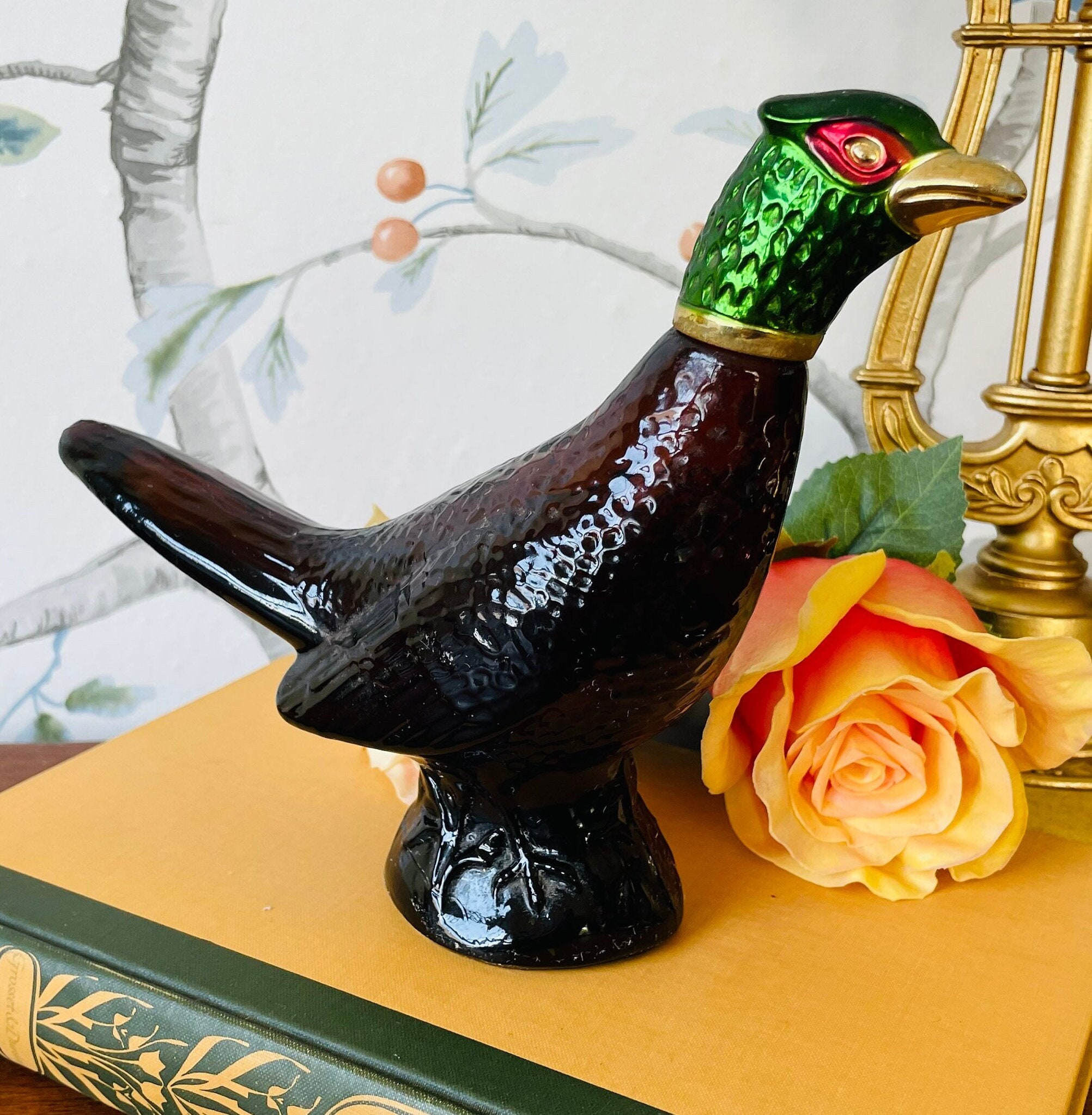Vintage Avon Pheasant Decanter: 1970s Leather Aftershave Bottle - Etsy