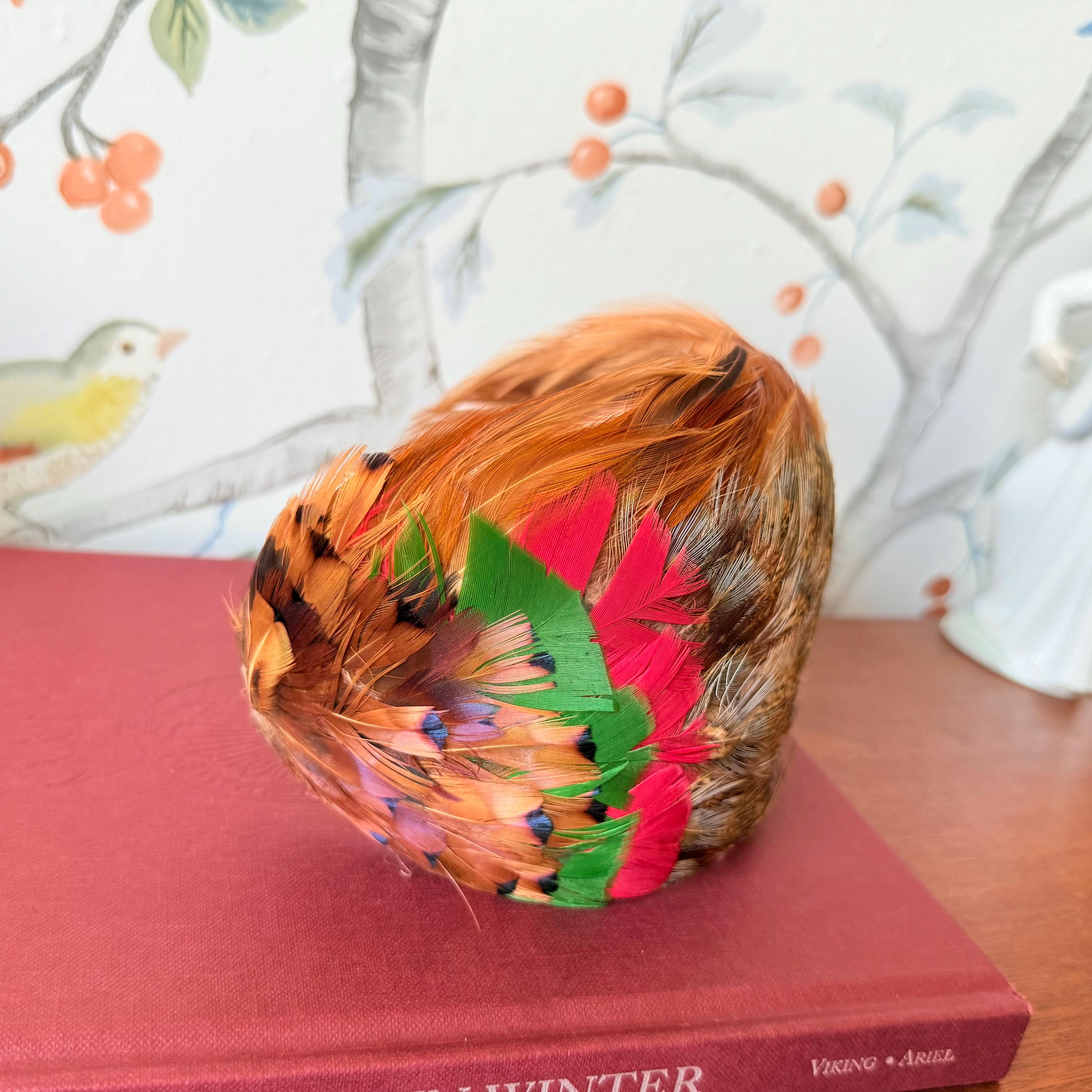 Vintage pheasant feather fascinator hat 1950s 1950s LEATHER FEATHERS fascinator HAT | new fall – Napa  main image 2