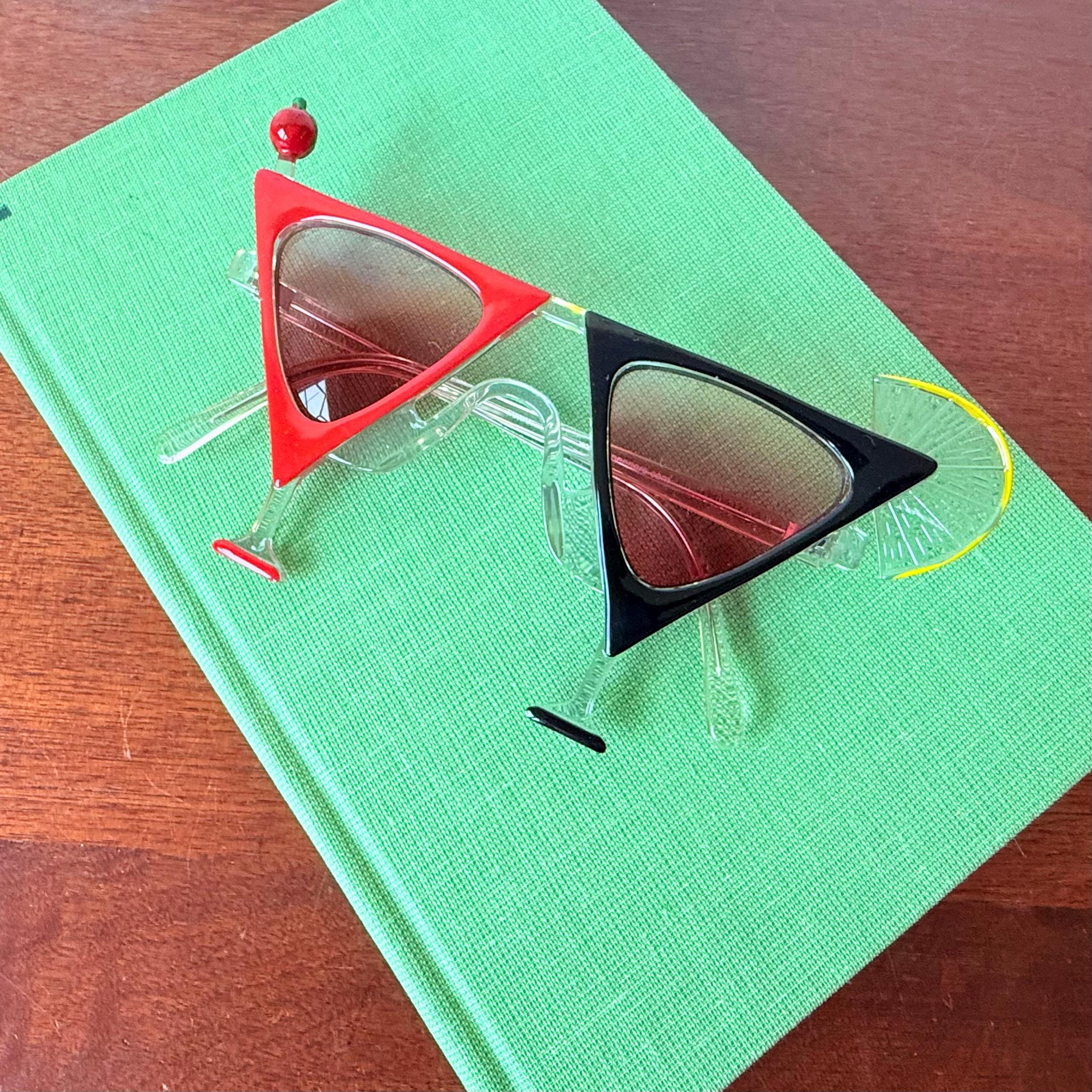 Pink Glasses 80s Triangle Sunglasses 80s Outfit For Women 80s