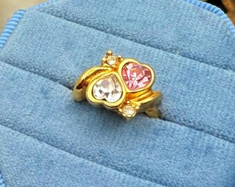 Bague Bigiotteria Années 80 Avec Cristaux - Occasion Excellent état - Pour Femme