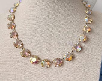 1950年代ヴィンテージ コロリーフネックレス | オーロラクリスタル