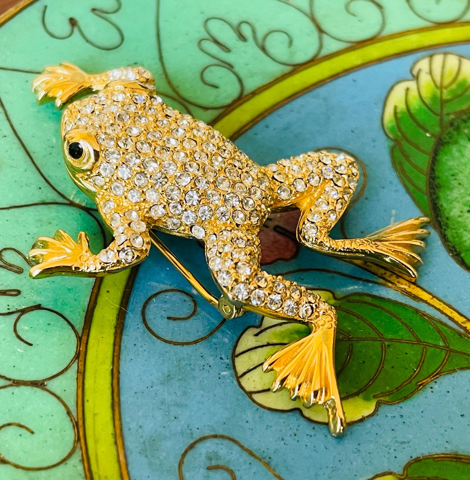 Alladaga Broche En Forme De Grenouille En Acier Inoxydable - 7 Cm