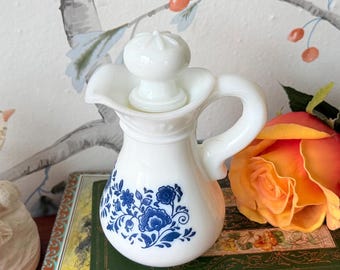 Vintage Avon Delft Blue Pitcher: 1972 Skin So Soft Bottle