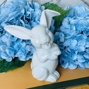 Vintage Rosenthal Laughing Bunny | 1960s German Porcelain Rabbit Figurine | Easter Decor Gift