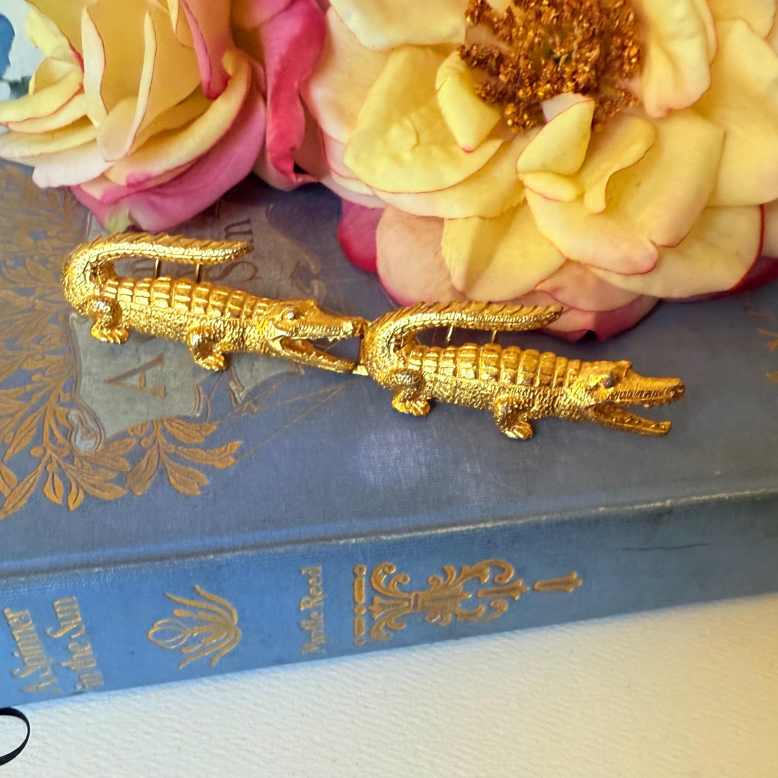 Vintage Dotty Smith GOLD SILVER BUCKLE W IVORY ALLIGATOR THEME ADJUSTABLE BELT Dotty Smith Belt Buckles - Etsy main image 2