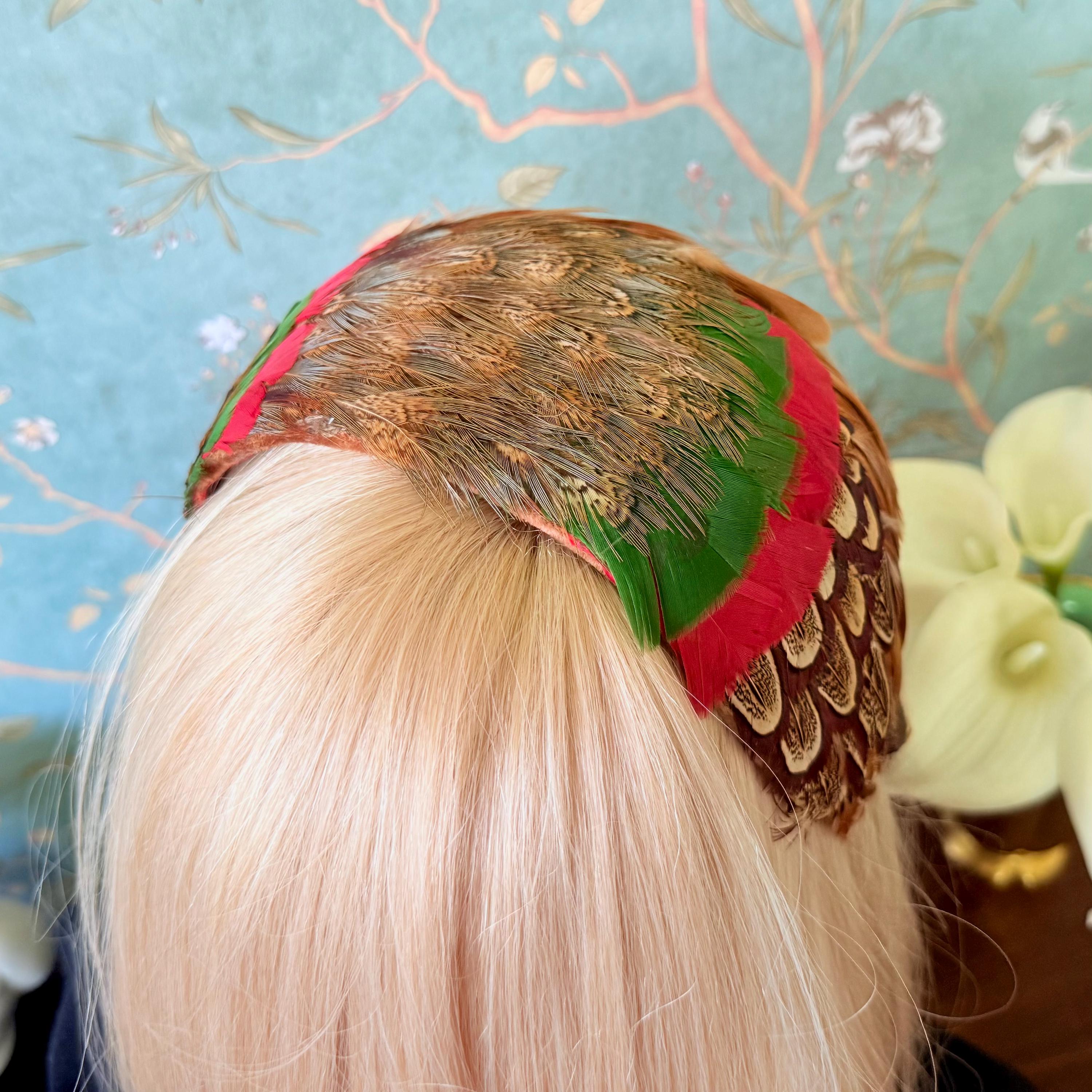 Vtg 60s VALERIE MODES Gorg Green FEATHERS Hat EUVC Valerie Modes - Etsy main image 2