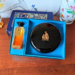 Vintage Lanvin Arpège Parfum & Dusting Powder Gift Set - Mid Century Vanity Display