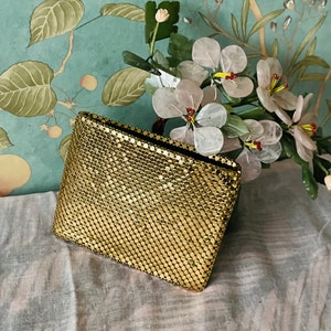 Vintage 1950s Whiting & Davis Gold Mesh Wallet | Retro Evening Clutch Coin Purse | Midcentury Glam Gift