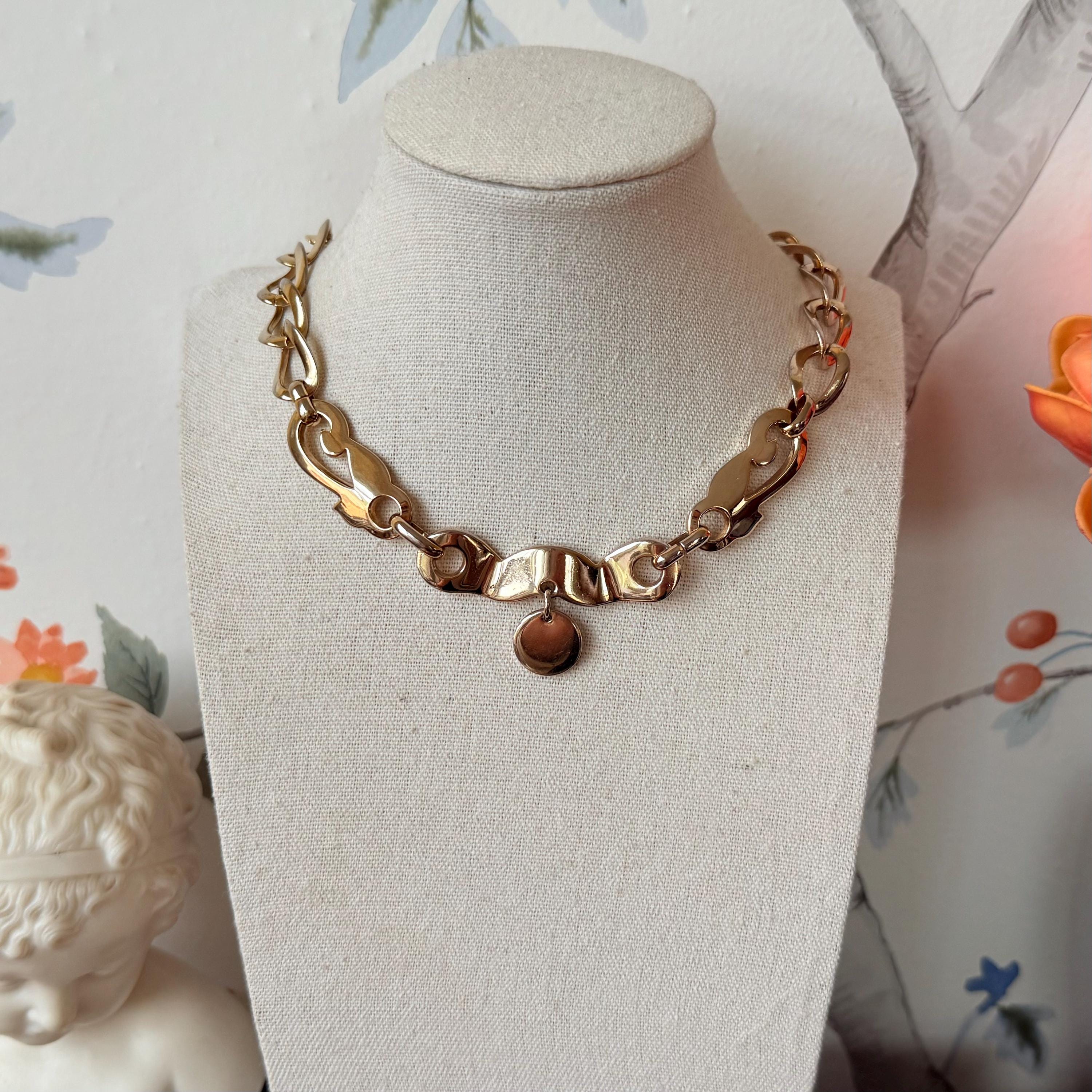 Vintage Sperry Gold Choker Necklace | 1950s Mid Century