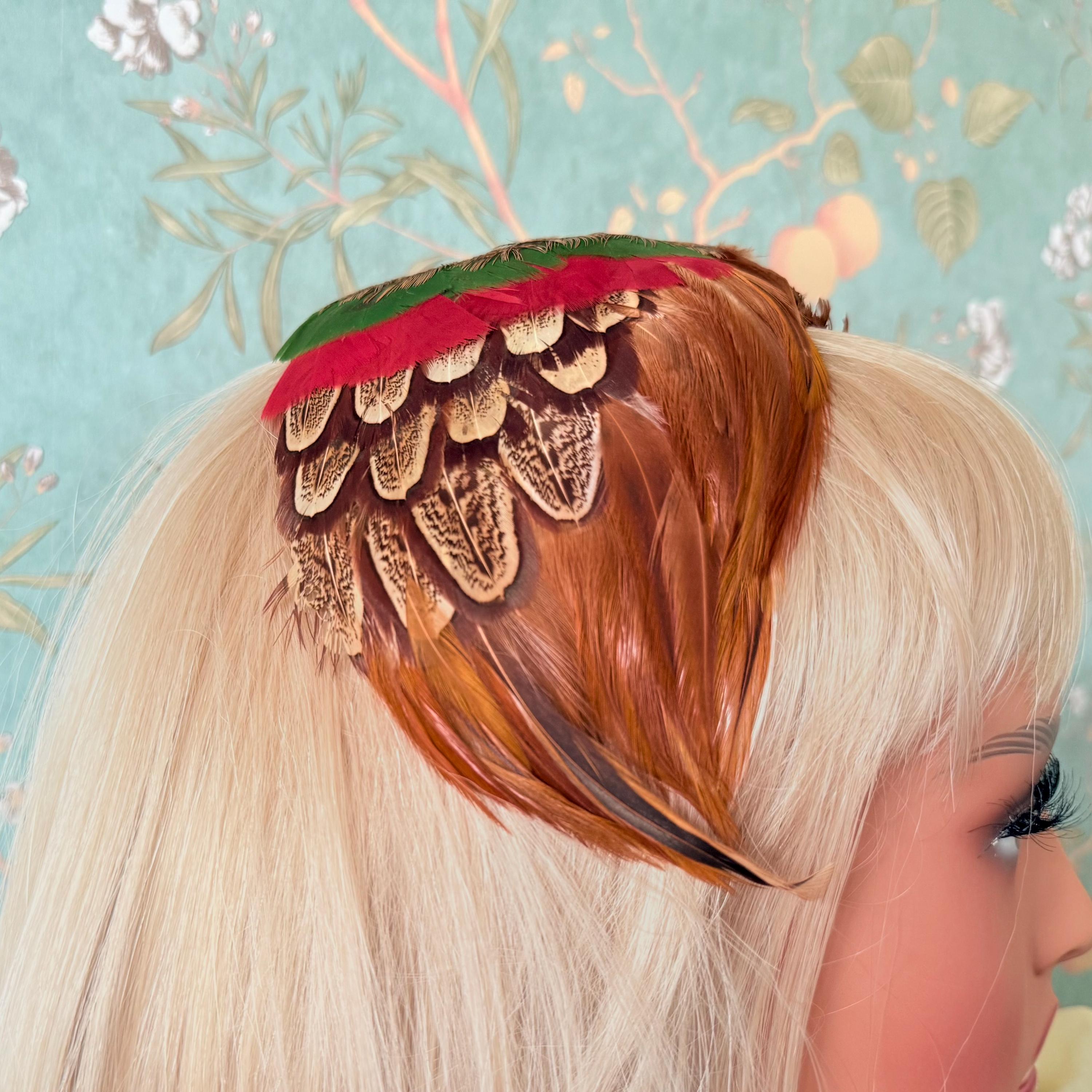 Vtg 60s VALERIE MODES Gorg Green FEATHERS Hat EUVC Valerie Modes - Etsy main image 3