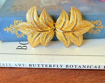 Mimi Di N Leaves Interlocking Belt Buckle Gold Tone Leaf  display picture 2