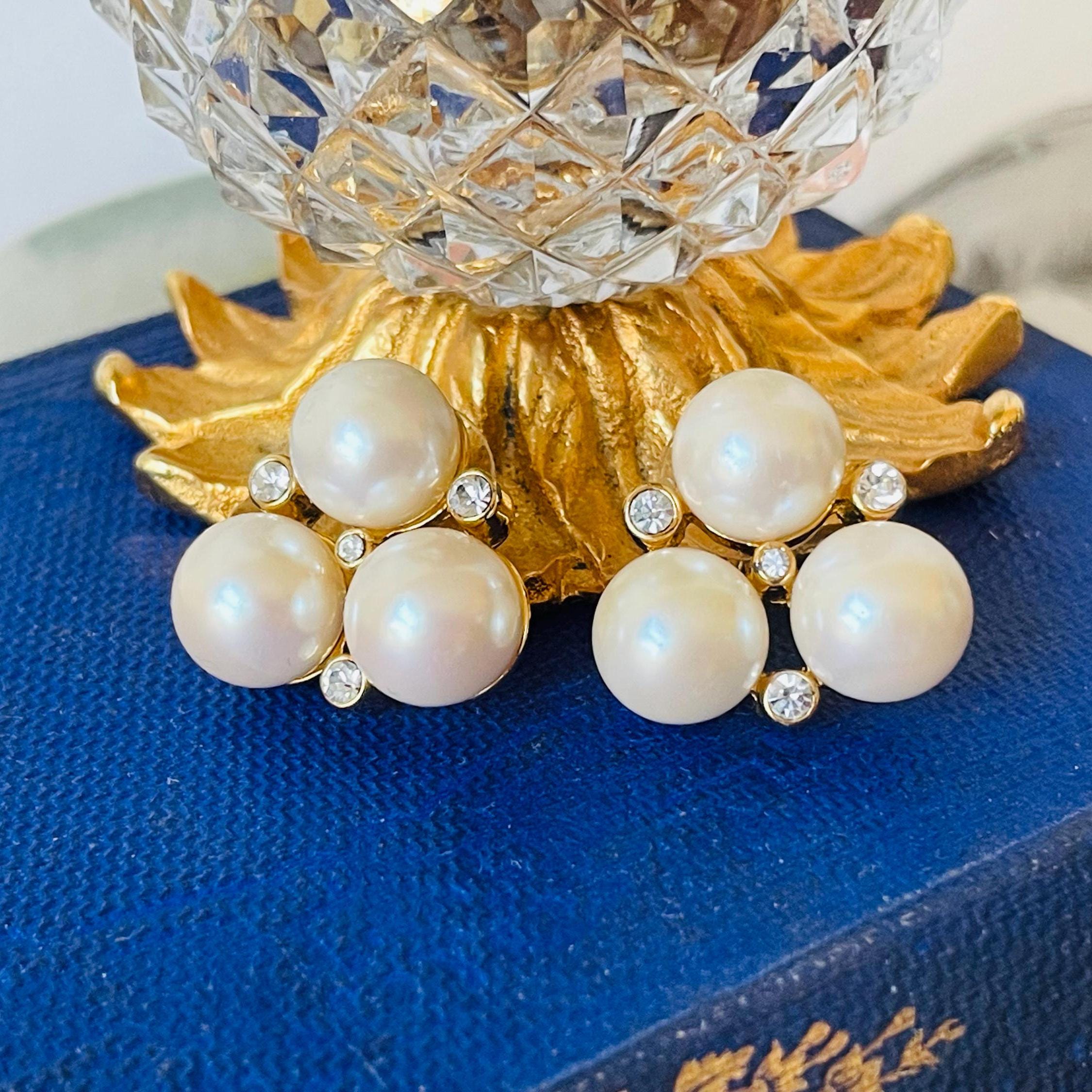 Vintage 1970's Marvella Cluster Drop Earrings - Etsy