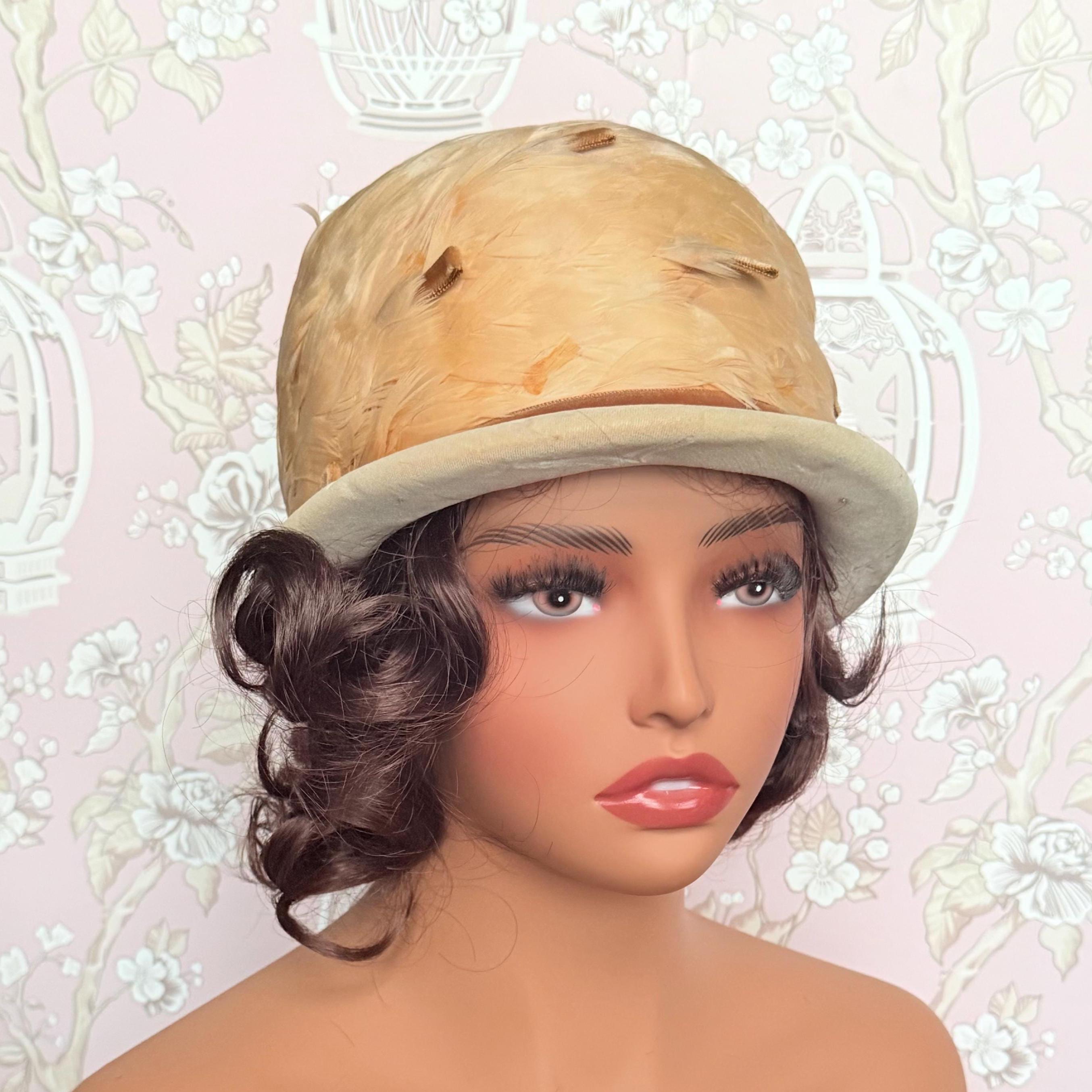 Vintage 1940s Mauve Feather Veil Hat Cloche Hat Helmet Hat 40s Hat With Veil - Etsy main image 4