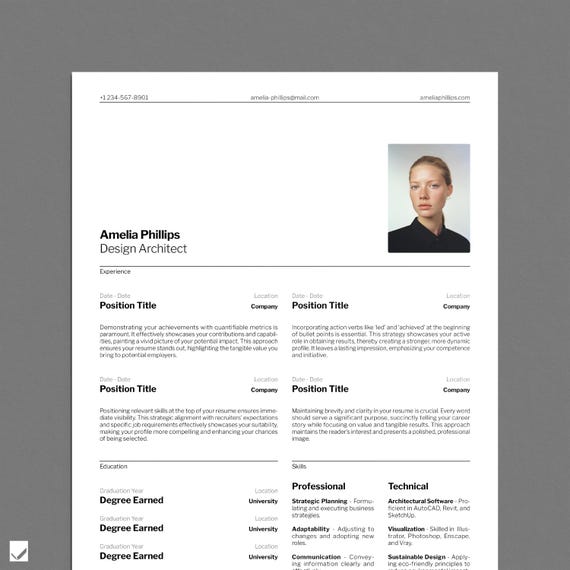 Minimalist InDesign CV Template: Pro Swiss Style Resume with Matching Cover Letter & References