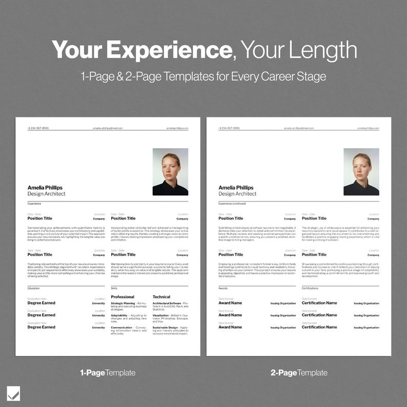Minimalist InDesign CV Template: Pro Swiss Style Resume with Matching Cover Letter & References image 3
