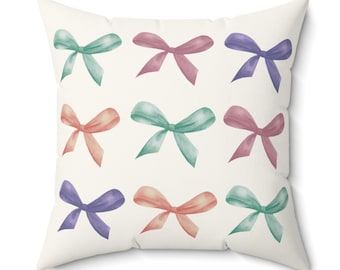 Coqueta almohada Coqueta hogar decoración habitación decoración coqueta arco impresión almohada suave chica coqueta cinta coqueta decoración pastel almohadas estéticas