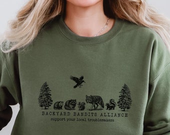 Funny Opossum Raccoon Feral Wildlife Sweatshirt Squirrel Respect Animal Kingdom Possum Shirt Trash Panda Coyote Skunk Crow Locals Racoon