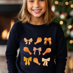 Sweat-shirt drôle de poulet frit pour enfants
