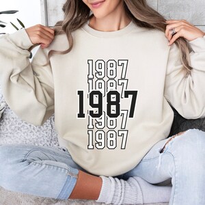 Custom Year Sweatshirt for Birthday Shirt, Birth Year Sweatshirt, Personalized Birthday Birth Year Sweatshirt