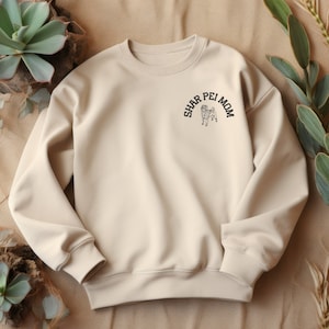 Shar Pei Sweatshirt, Sharpei Mom Sweatshirts, Pei Lover Shirt, Shar Pei Custom Breed Mama Tee, Personalized Dog Gifts, Shar Pei Lover Gift