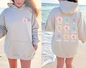 Coconut Girl Hoodie Beachy Hoodies Beach Sweatshirt Hibiscus Shirt Surf Hoodie Beach Bum Mermaidcore Trendy Beachy Hooded Sweatshirt Ocean