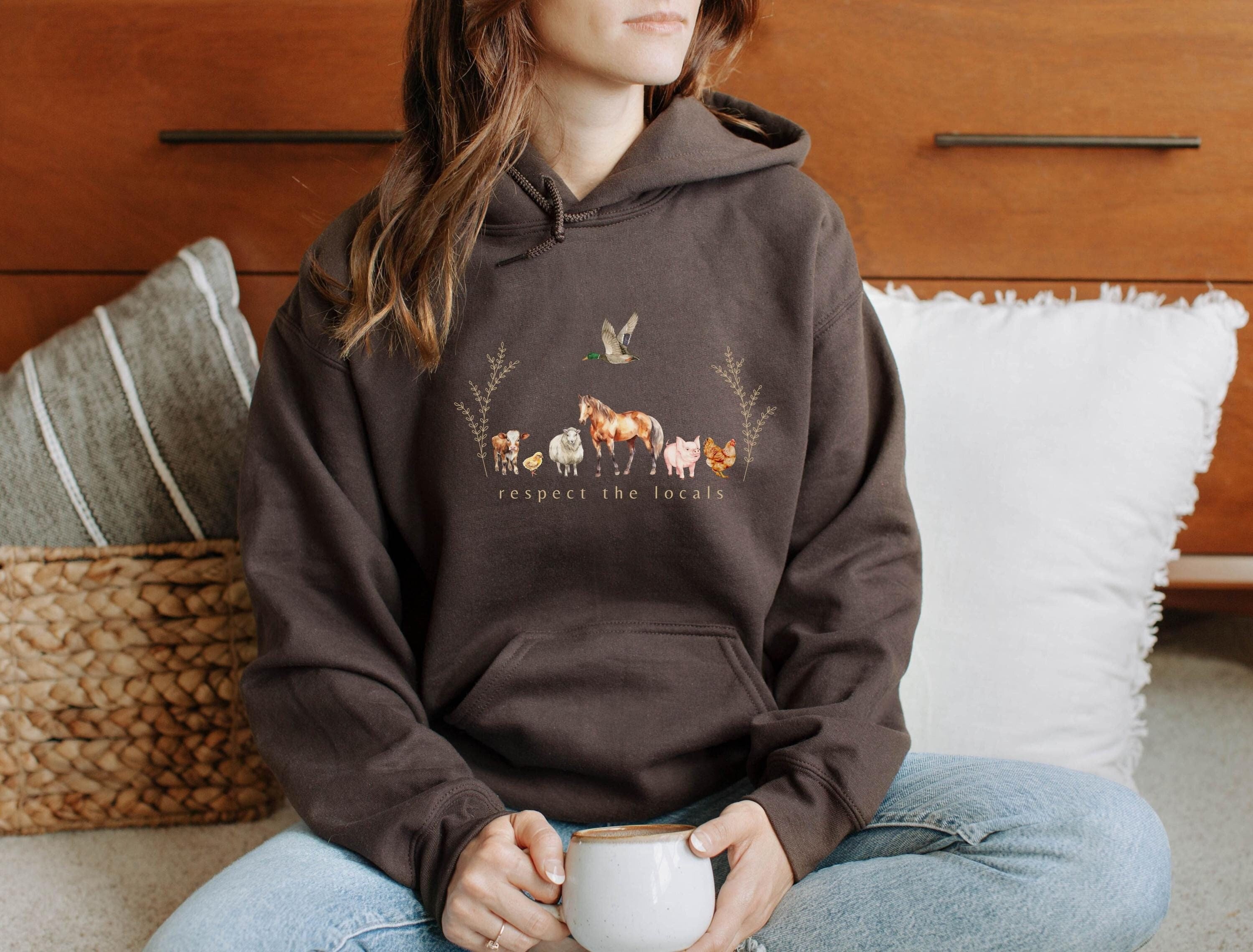 Felpa Con Cappuccio Country Life Per Bambini - Logo Trattore Ricamato - Vita Rurale