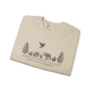 Funny Opossum Raccoon Feral Wildlife Sweatshirt Squirrel Respect Animal Kingdom Possum Shirt Trash Panda Coyote Skunk Crow Locals Racoon image 8