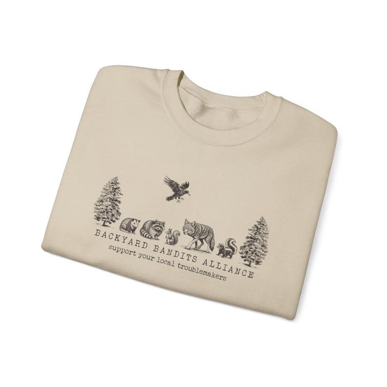 Funny Opossum Raccoon Feral Wildlife Sweatshirt Squirrel Respect Animal Kingdom Possum Shirt Trash Panda Coyote Skunk Crow Locals Racoon image 8
