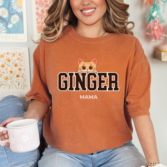 Orange Cat Mama Shirt Funny Ginger Cat Mom Gift New Kitten