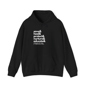 Animal Rescue Sweat à capuche Adoptez Don't Shop Sweat à capuche Humane Society Employé Cadeau pour le personnel Chien Chat Faune sauvage Vétérinaire Vétérinaire Sauvez-les tous Black