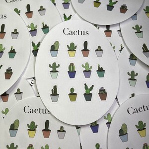 Cute Cactus Sticker Sheet Succulent Lover Sticker For Laptop and Outdoor Sticker Sheet Plant Lover Gift Stickers in Simple Design