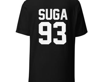 Lowered Back Design for DIY collar • BTS SUGA 93 • Bias T-shirt • Birth Year Jersey