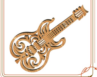 Guitar Scroll Saw Pattern