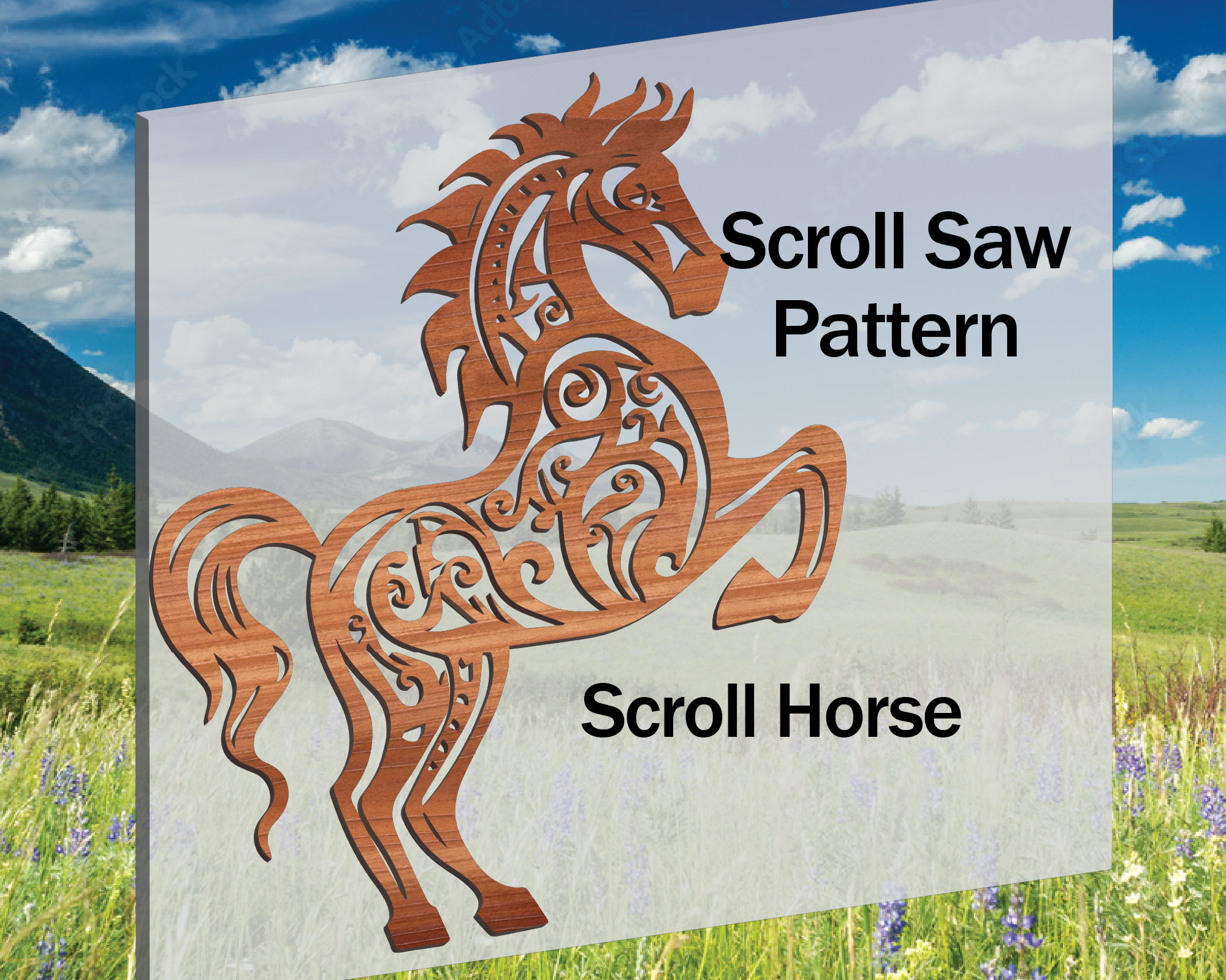 Horse Scroll Saw Pattern. PDF and SVG Files. Immediate Download. Etsy